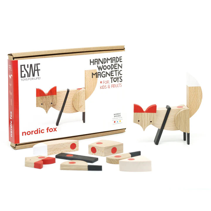 Wooden Magnetic Puzzle - Nordic Fox