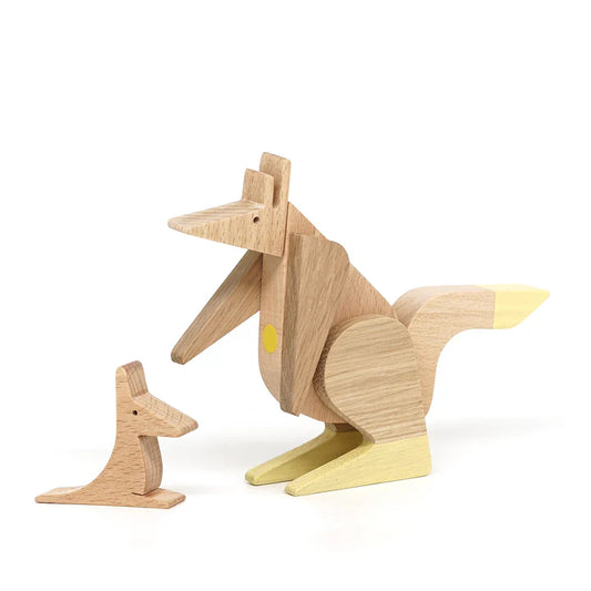 Wooden Magnetic Puzzle - Kangaroo & Joey