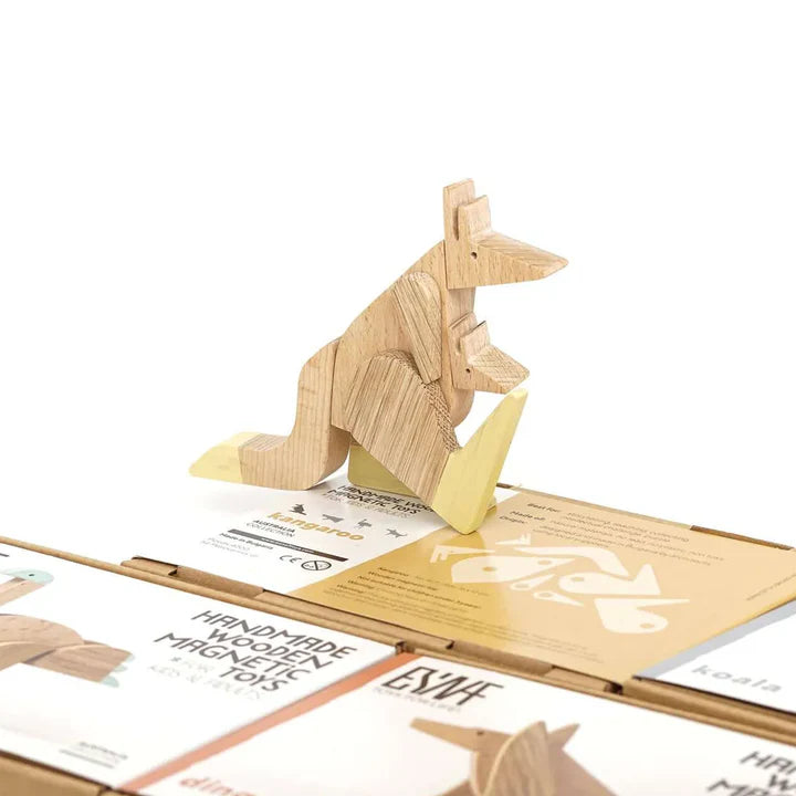 Wooden Magnetic Puzzle - Kangaroo & Joey