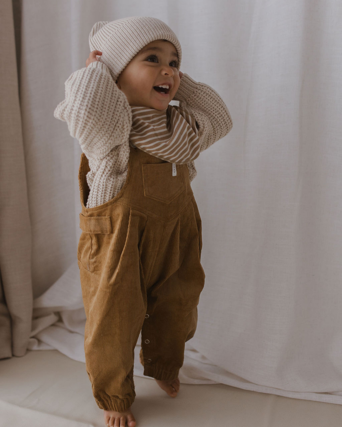 Corduroy Overall-Gingerbread