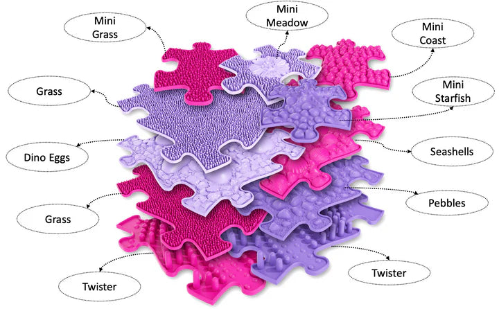 Muffik Sensory Playmat Pink Set