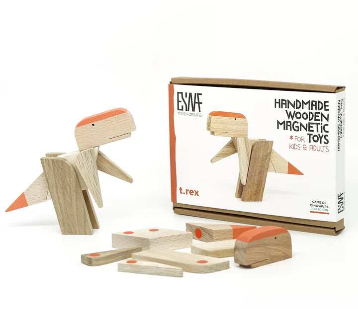 Wooden Magnetic Puzzle - T Rex